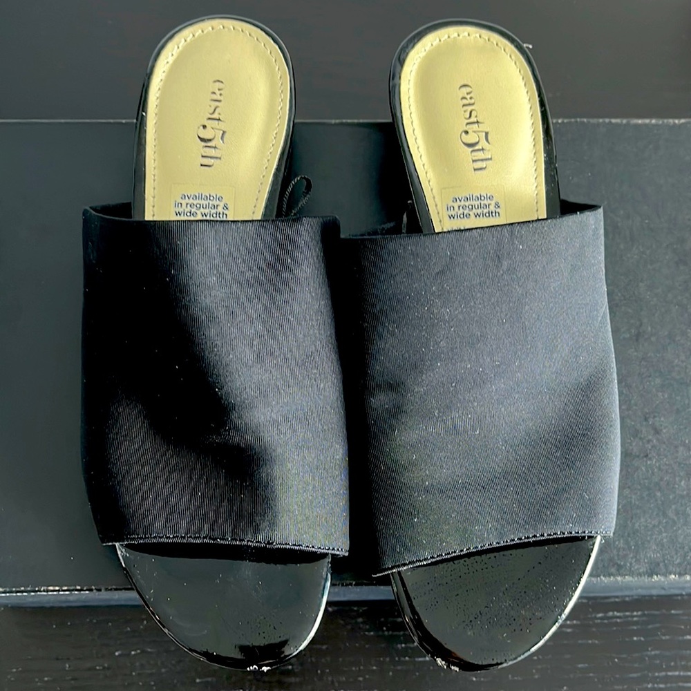 Black stylish slip ons